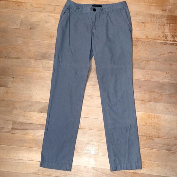 BANANA REPUBLIC Girlfriend Fit Rolled Cuff Striped Chinos - Picture 2 of 13